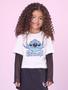 Imagem de Conjunto Infantil Momi Shorts Saia e Blusa Stitch