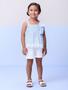 Imagem de Conjunto Infantil Momi Verão Com Shorts e Blusa Azul Listrado Com Laço