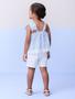 Imagem de Conjunto Infantil Momi Verão Com Shorts e Blusa Azul Listrado Com Laço