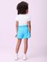 Imagem de Conjunto Infantil Momi Verão Shorts Azul e Blusa Bolsinha 3D