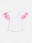 Imagem de Conjunto Infantil Momi Verão Shorts Saia Rosa e Blusa Flor