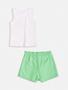 Imagem de Conjunto Infantil Momi Verão Shorts Saia Verde e Regata Summer