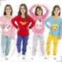 Imagem de Conjunto Infantil Pijama Longo Estampado Meninas Inverno Verão