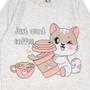 Imagem de Conjunto Infantil Pitiska Menina Gatinho Cinza Claro/Pink