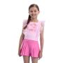 Imagem de Conjunto Infantil Rosa e Pink Petit Cherie de Blusa Babadinhos Tule e Shorts