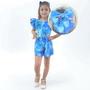 Imagem de Conjunto Infantil Stitch Menina Blogueirinha - Blusa Short + Enfeite Cabelo