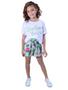 Imagem de Conjunto  infantil t-shirt darling e short floral- ricoo