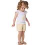 Imagem de Conjunto Infantil Verão Menina Shorts E Camiseta Amarelo