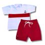 Imagem de Conjunto Infantil Verão Menino Bermuda Camiseta Bebê Macio Confortavel