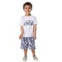 Imagem de Conjunto Infantil Verão Menino Shorts Camiseta Marinho Surf