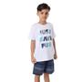 Imagem de Conjunto Infantil Verão Menino Shorts E Camiseta Marinho Fun