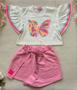 Imagem de Conjunto Infanto Juvenil Menina Verão Com Cropped e Short Saia Marca Cinti 12248