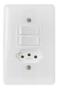 Imagem de Conjunto Interruptor Duplo + 1 Tomada 10a Stylus Ilumi