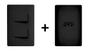 Imagem de Conjunto Interruptor Duplo E Tomada 10a Habitat Black Fame