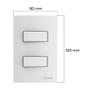 Imagem de Conjunto Interruptor Duplo Simples 10Ax Atria Branco