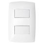 Imagem de Conjunto Interruptor Duplo Simples 4X2 - Blux Home Branco -