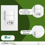 Imagem de Conjunto Interruptor duplo simples + Tomada 10A Recta - B.lux
