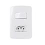 Imagem de Conjunto Interruptor Paralelo + Tomada 10A 4x2 B3 MarGirius
