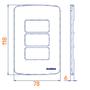 Imagem de Conjunto Interruptor Simples 10A 4x2 B3 MarGirius