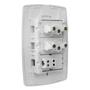 Imagem de Conjunto Interruptor Simples + 2 Tomadas 10A 250V Linha Slim Ilumi 80203