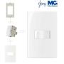 Imagem de Conjunto Interruptor Simples 4x2 10a Sleek Margirius Modular
