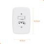 Imagem de Conjunto Interruptor Simples com Tomada 10A Pluzie Linha Ideale 3 Pinos Bivolt Elétrica de Parede Apagador de Luz
