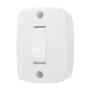 Imagem de Conjunto Interruptor Simples de Sobrepor Retangular Branco 6A 250V Ilumi