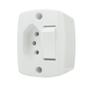 Imagem de Conjunto Interruptor Simples de Sobrepor Retangular com Tecla 6A e Tomada 2P+T 10A 250V Ilumi