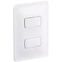 Imagem de Conjunto Interruptor Simples Duplo Branco 680101 Pial Zeffia