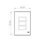 Imagem de Conjunto Interruptor Simples Duplo Branco I9 9418 Ilumi