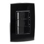 Imagem de Conjunto Interruptor Simples + Duplo Paralelo Preto Force Line