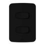 Imagem de Conjunto Interruptor Simples Duplo Preto Gracia Maxx 85676 Alumbra