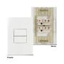 Imagem de Conjunto Interruptor Simples DuploSleek Margirius Branco