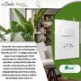 Imagem de Conjunto Interruptor Simples E Tomada 10a 4x2 Branco Satin - B.lux