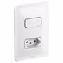 Imagem de Conjunto Interruptor Simples + Tomada 2P+T 10A Branco Zeffia Pial
