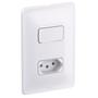 Imagem de Conjunto Interruptor Simples + Tomada 2P+T 10A Branco Zeffia Pial