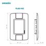 Imagem de Conjunto Interruptor Simples Tramontina Aria 4x2 6A 250V Branco