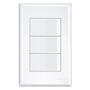 Imagem de Conjunto Interruptor Triplo 16a Evidence Branco Fame 2907