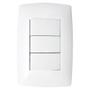 Imagem de Conjunto Interruptor Triplo Simples 4X2 - Blux Home Branco -
