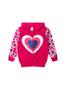 Imagem de Conjunto Inverno Menina Pink Jaqueta Com Capuz e Calça em Moletom Corações