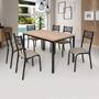 Imagem de Conjunto Jade Flex 1,36m Tampo Laminado com 6 Cadeiras