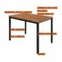 Imagem de Conjunto Jade Flex 1,36m Tampo Laminado com 6 Cadeiras