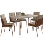 Imagem de Conjunto Jantar Mesa 160cm + 6 Cadeiras Hug Estofadas PR
