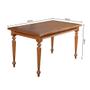Imagem de Conjunto Jantar Mesa Madeira Maciça Rústica Franscisca 140x80 com 4 Cadeiras Ripada Confort Castanho