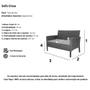 Imagem de Conjunto Jardim Sofá 2 Lugares Com 2 Poltronas Rattan Davos