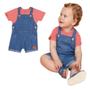 Imagem de Conjunto Jardineira Bebê Infantil Jeans Colorittá