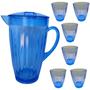 Imagem de Conjunto Jarra Água Suco Chá 2 Litros + 6 Copos Elegance 400 ml 