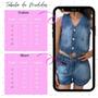 Imagem de Conjunto Jeans Infantil Meninas Confortavel-Short+Camisa Social+Colete-Parque-Festas-Natal-Ano Novo-Livia-