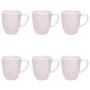 Imagem de Conjunto Jogo 6 Canecas Xícaras Porcelana Oxford Ryo Pink Sand 260 ml