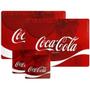 Imagem de Conjunto Jogo Americano E Porta Copos Coca Cola 4pc Wave Urban Brasil